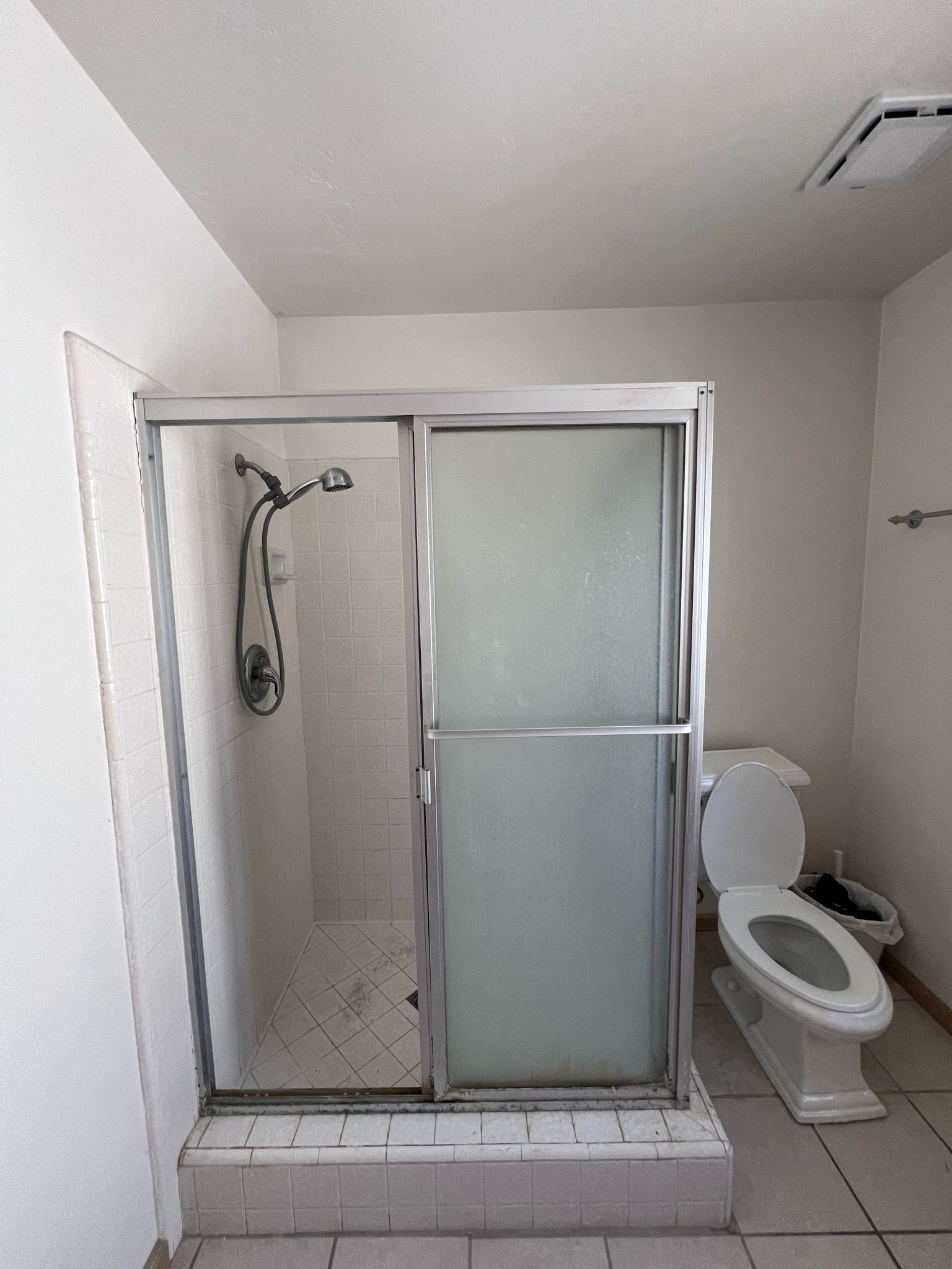 Shower refinishing in progress